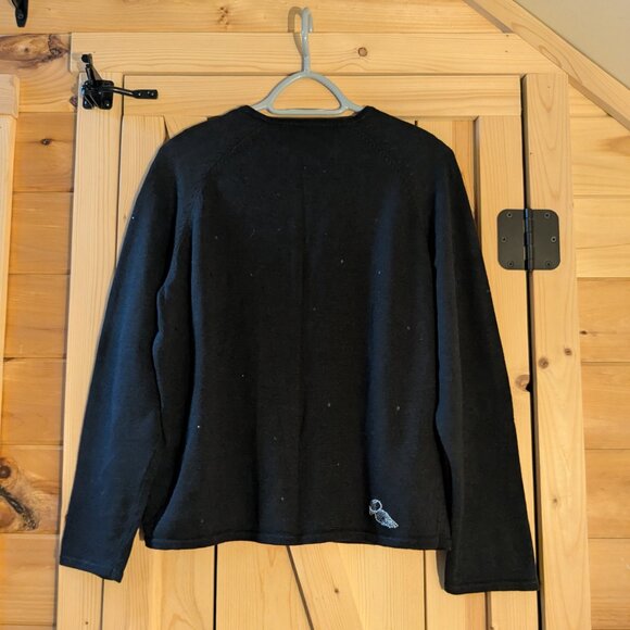 Michael Simon Embroider Sequin Cardigan Sweater Large Love Shoes VTG Cinderella - Picture 7 of 13